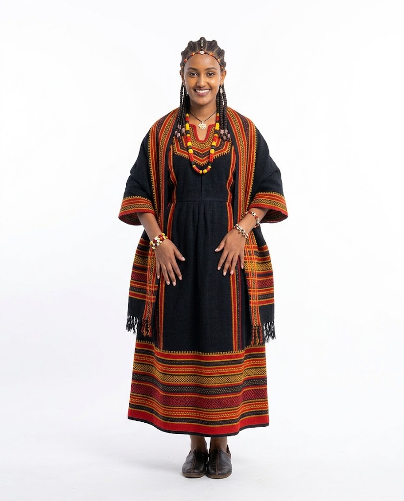 Wolaita-Style Cotton Dress